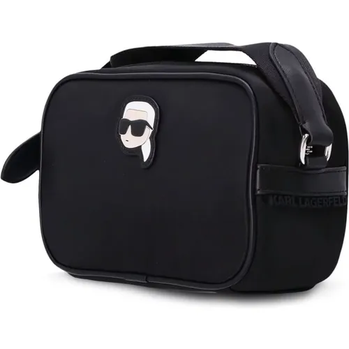 Gepolsterte ikonische schwarze Tasche - Karl Lagerfeld - Modalova