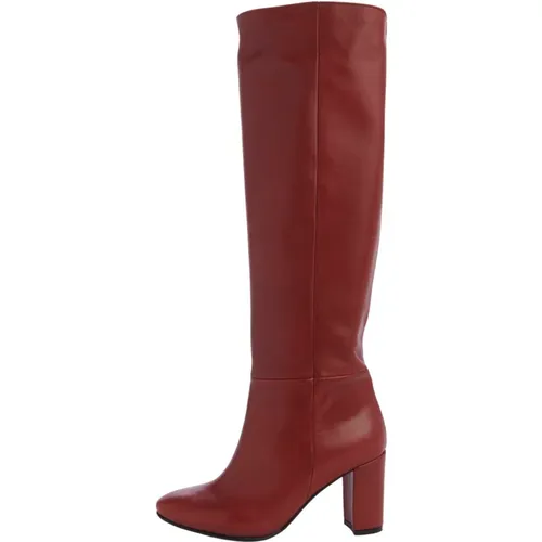 Flat Shoes Leather Boot Heel , female, Sizes: 3 UK, 4 UK, 5 UK, 6 1/2 UK, 5 1/2 UK, 4 1/2 UK - L'arianna - Modalova