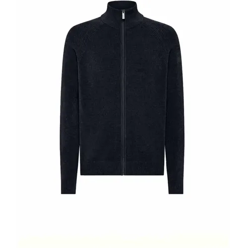 Blauer Velvet Full Zip Strickpullover - RRD - Modalova