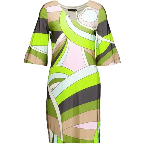 Green 70s Print Midi Dress , female, Sizes: L, S, M, 2XL - Ana Alcazar - Modalova
