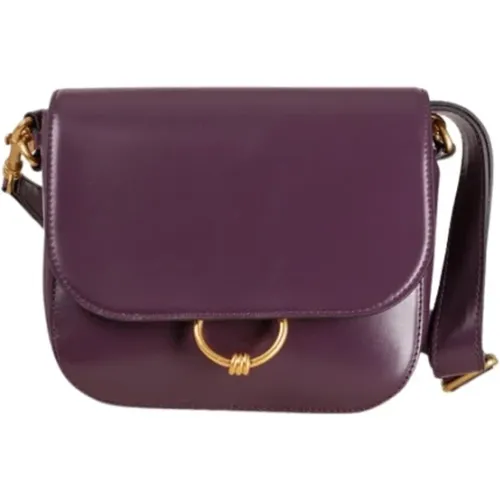 Shoulder Bag with Gold Details - Plum , female, Sizes: ONE SIZE - Gianni Chiarini - Modalova