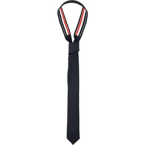 Mens Accessories Ties Navy Ss24 , male, Sizes: ONE SIZE - Thom Browne - Modalova