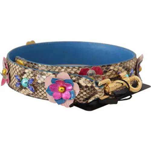 Python Blumen Nieten Schulterriemen - Dolce & Gabbana - Modalova