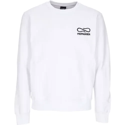 Logo Stickerei Crewneck Sweatshirt Weiß , Herren, Größe: XL - Propaganda - Modalova