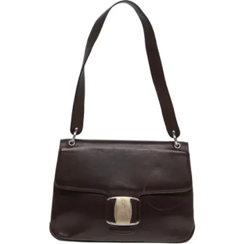 Pre-owned Leather shoulder-bags , female, Sizes: ONE SIZE - Salvatore Ferragamo Pre-owned - Modalova