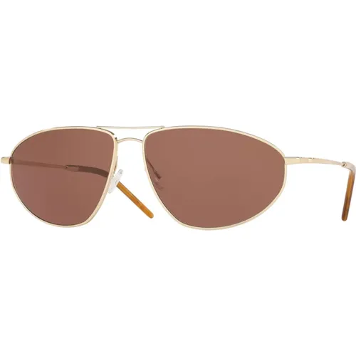 Kallen OV 1261S Sunglasses Soft Gold/Rosewood , male, Sizes: 62 MM - Oliver Peoples - Modalova