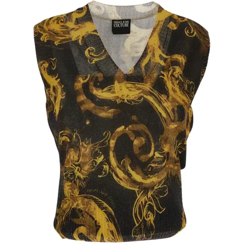 Barockes Top aus Viskose , Damen, Größe: M - Versace Jeans Couture - Modalova