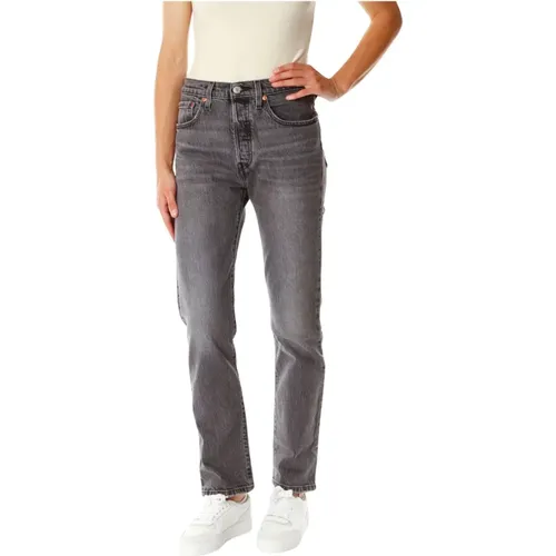 Levi's, Hohe Taille Slim-Fit Gerades Jeans , Damen, Größe: W26 L32 - Levis - Modalova