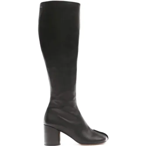 Leather High Tabi Boots , female, Sizes: 5 UK, 3 UK, 5 1/2 UK, 6 UK - MM6 Maison Margiela - Modalova