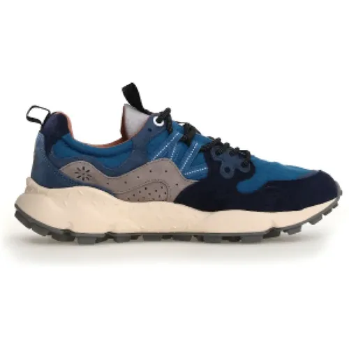 Men's Shoes Sneakers Blu Noos , male, Sizes: 9 UK, 10 UK, 11 UK, 8 UK - Flower Mountain - Modalova