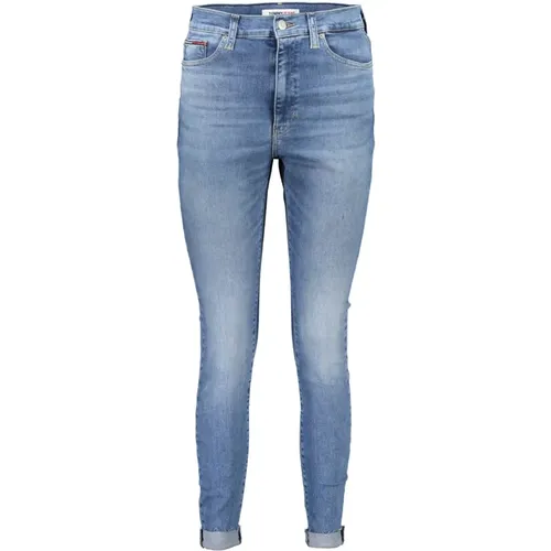 Blaue Denim-Jeans mit 5 Taschen , Damen, Größe: W28 L30 - Tommy Hilfiger - Modalova