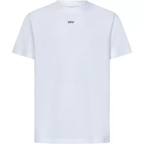 Off , Mens Clothing T-Shirts Polos Ss24 , male, Sizes: XL - Off White - Modalova