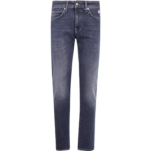 Blau Schwarze Elastische Herren Jeans , Herren, Größe: W35 - Roy Roger's - Modalova