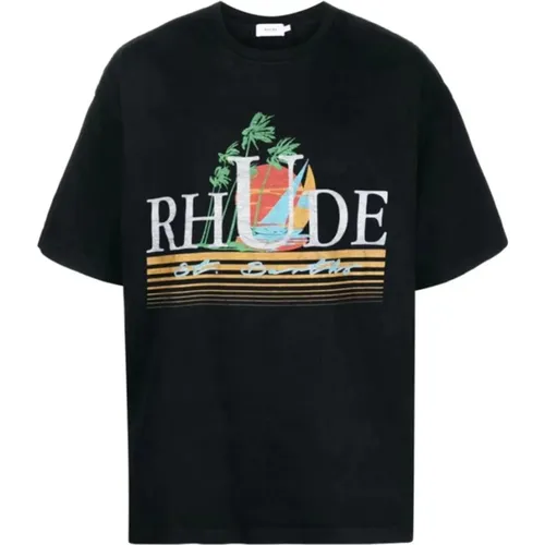 Tropics Printed T-Shirt , male, Sizes: M, L, S, XS, XL - Rhude - Modalova