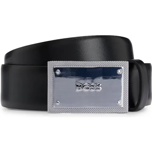 Iconic Leather Belt for Men , male, Sizes: 110 CM, 105 CM, 95 CM, 100 CM - Boss - Modalova