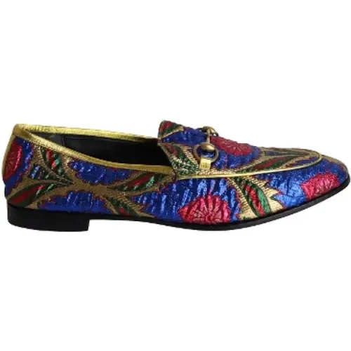 Pre-owned Multicolored Polyester Flats , female, Sizes: 7 UK - Gucci Vintage - Modalova