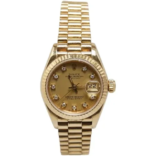 Pre-owned Metal watches , female, Sizes: ONE SIZE - Rolex Vintage - Modalova