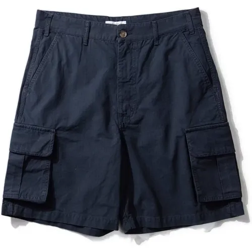 Navy Cargo Shorts - Bio-Baumwolle , Herren, Größe: W42 - Edmmond Studios - Modalova