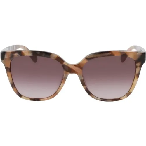 Weiße Acetat Damen-Sonnenbrille - Longchamp - Modalova