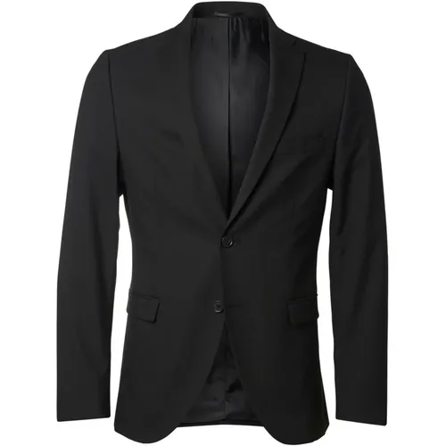 Schwarzer Herren Blazer - Langarm, Reverskragen - Selected Homme - Modalova