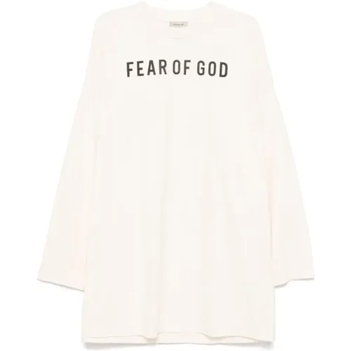 Baumwoll-Jersey Rundhalsausschnitt Pullover , Herren, Größe: 2XL - Fear Of God - Modalova