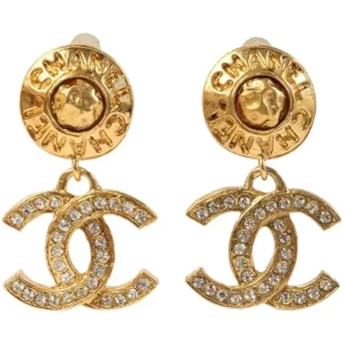 Pre-owned Gold earrings , female, Sizes: ONE SIZE - Chanel Vintage - Modalova