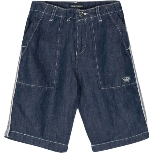 Blaue Junior Bermuda Jeans - Emporio Armani - Modalova