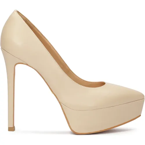 Leder High Stiletto Pumps mit Plateau , Damen, Größe: 40 EU - Kazar - Modalova