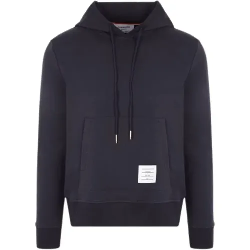 Hooded Sweater with Embroidery , male, Sizes: L - Thom Browne - Modalova