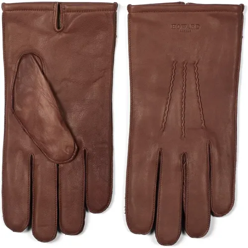 Braune Lederhandschuhe für Herren , Herren, Größe: XL - Howard London - Modalova