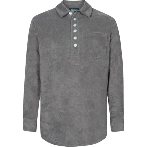 Grau-Grünes Terry Studio Polo Shirt - Nikben - Modalova