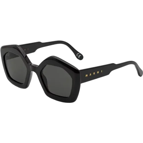 Hexagonal sunglasses , female, Sizes: 51 MM - Marni - Modalova