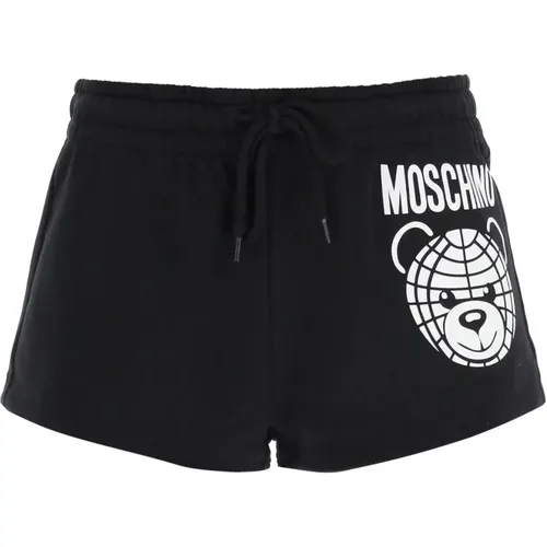 Sportliche Shorts mit Teddy-Print , Damen, Größe: M - Moschino - Modalova