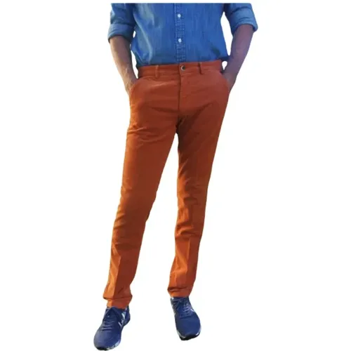 Slim Fit Samt Baumwoll Chino Hose , Herren, Größe: XL - Mason's - Modalova