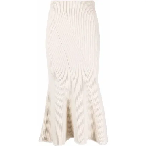Knit Midi Tricot Skirt , female, Sizes: S, M - Moncler - Modalova