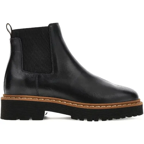 Stylish Leather Ankle Boots , female, Sizes: 7 UK, 4 1/2 UK - Hogan - Modalova