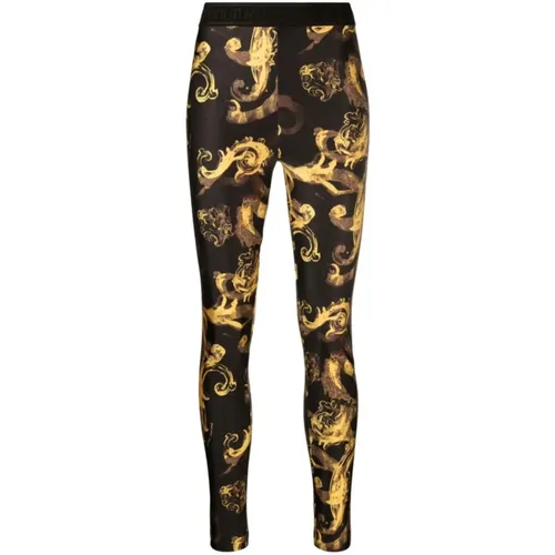 Black Trousers , female, Sizes: XS - Versace Jeans Couture - Modalova