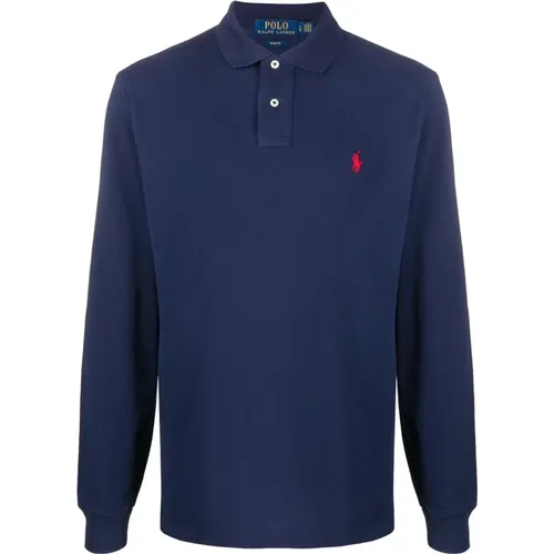 T-Shirts und Polos Blau , Herren, Größe: M - Ralph Lauren - Modalova