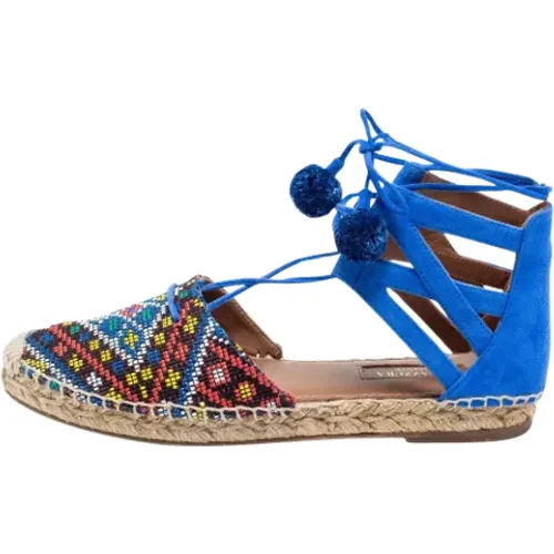 Pre-owned Raffia flats , female, Sizes: 3 UK - Aquazzura Pre-owned - Modalova