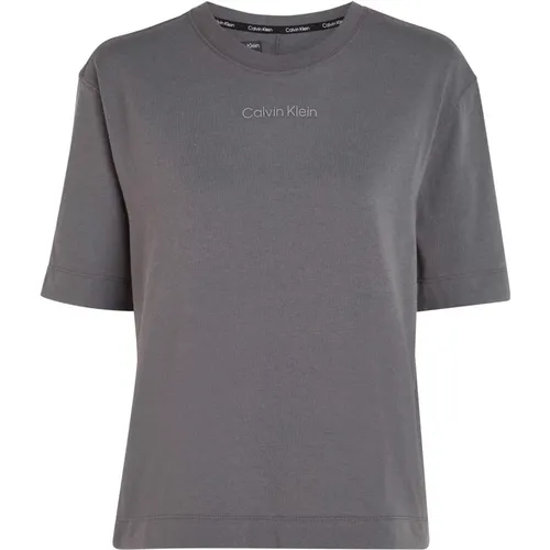 T-Shirt Ck Performance Pw - Ss T-Shirt (Rel , Damen, Größe: XL - Calvin Klein - Modalova