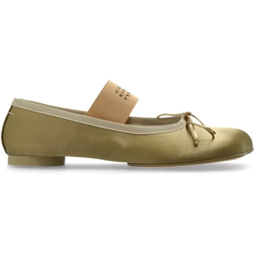 Ballerinas mit Logo , Damen, Größe: 38 EU - MM6 Maison Margiela - Modalova