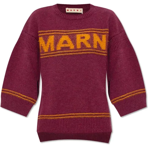Sweater with slits , female, Sizes: XS, 2XS - Marni - Modalova