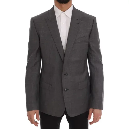 Wool Martini Slim Blazer , male, Sizes: XL - Dolce & Gabbana - Modalova