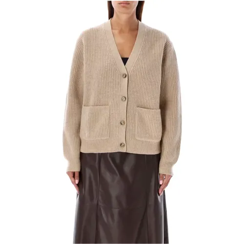 V-neck Cardigan Knitwear Oatmeal Melange , female, Sizes: S - Ralph Lauren - Modalova