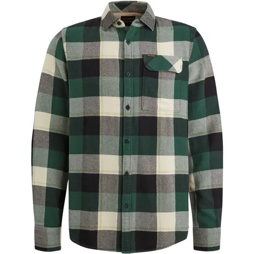 Flanell Twill Karo Hemd , Herren, Größe: L - PME Legend - Modalova