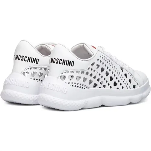 Weiße Ledersneakers Love Moschino - Love Moschino - Modalova