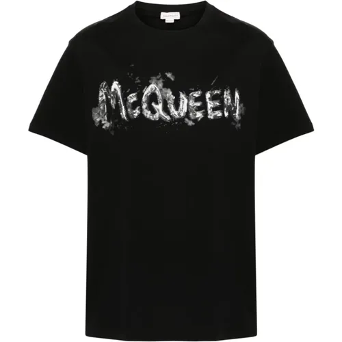 Schwarze T-Shirts Polos für Männer , Herren, Größe: L - alexander mcqueen - Modalova