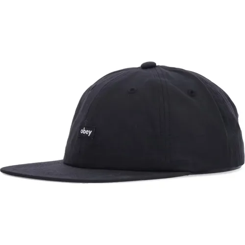 Flache Schirm Strapback Kappe Schwarz - Obey - Modalova