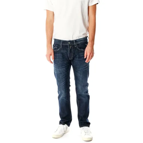 Newbill Straight Fit Midwaist Jeans , Herren, Größe: W38 L32 - Replay - Modalova