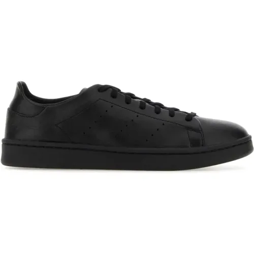 Schwarze Leder Stan Smith Sneakers , Damen, Größe: 39 1/2 EU - Y-3 - Modalova